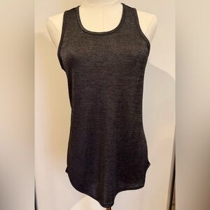 rag & bone Metallic Charcoal Racer Back Top